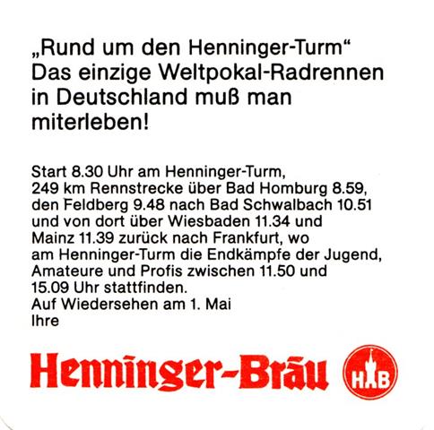 frankfurt f-he henninger rad allg 2b (quad185-start 8 30-schwarzrot)